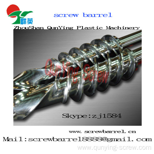 Bimetallic Screw Barrel Bimetallic Conical Twin Screw Barrel For Recycling Plastics 